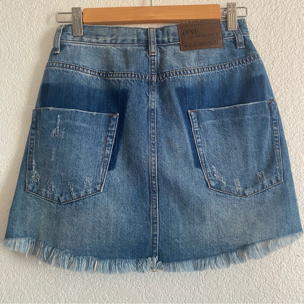 One Teaspoon Mini High Waist Denim Skirts - Picture 6 of 9